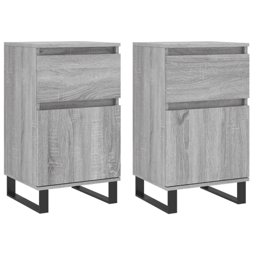 vidaXL Aparadores 2 pcs 40x35x70 cm derivados madeira cinzento sonoma vidaXL Aparadores 2 pcs 40x35x70 cm derivados madeira cinzento sonoma