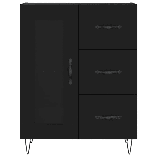 vidaXL Aparador 69,5x34x90 cm derivados de madeira preto