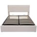 Cama de matrimonio de lino con almacenaje 146x208 Cama de matrimonio de lino con almacenaje 146x208 Beige