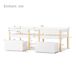 Cama alta para niño 97x208 Cama alta para niño 97x208 Natural/ Blanco