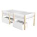 Cama alta para niño 97x208 Cama alta para niño 97x208 Natural/ Blanco