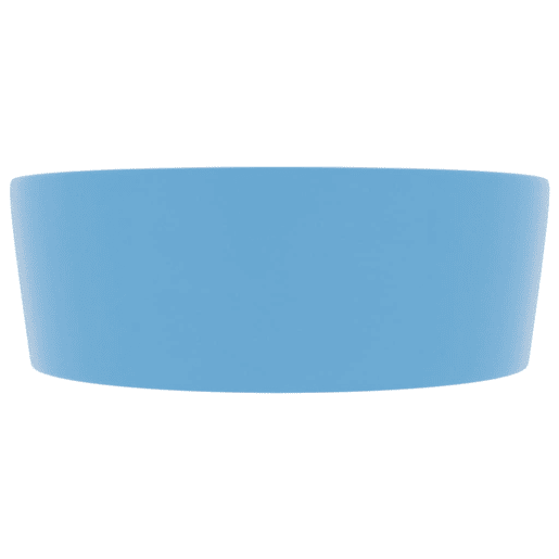 Lavatório - Lavabo - Pia de banheiro com extravasamento 36x13 cm cerâmica azul-claro mate
