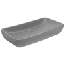 Lavatório - Lavabo - Pia de banheiro luxuoso retangular 71x38 cm cerâmica cinza-claro mate