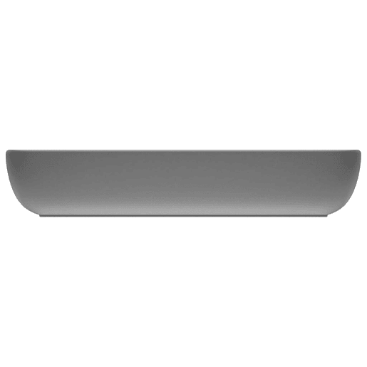 Lavatório - Lavabo - Pia de banheiro luxuoso retangular 71x38 cm cerâmica cinza-claro mate Lavatório - Lavabo - Pia de banheiro luxuoso retangular 71x38 cm cerâmica cinza-claro mate