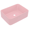 Lavatório - Lavabo - Pia de banheiro luxuoso 41x30x12 cm cerâmica rosa mate
