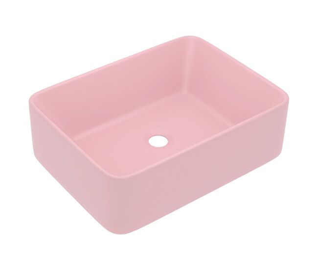 Lavabo - lavamanos de lujo de cerámica rosa mate 41x30x12 cm