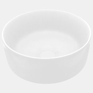 Lavatório - Lavabo - Pia de banheiro luxuoso redondo 40x15 cm cerâmica branco mate