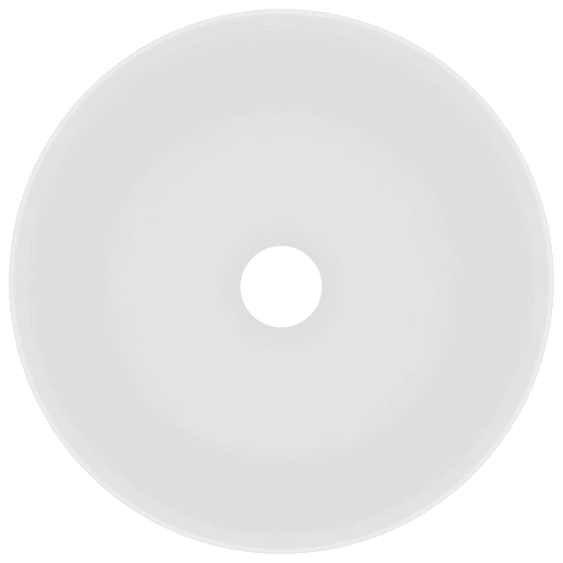 Lavatório - Lavabo - Pia de banheiro luxuoso redondo 40x15 cm cerâmica branco mate