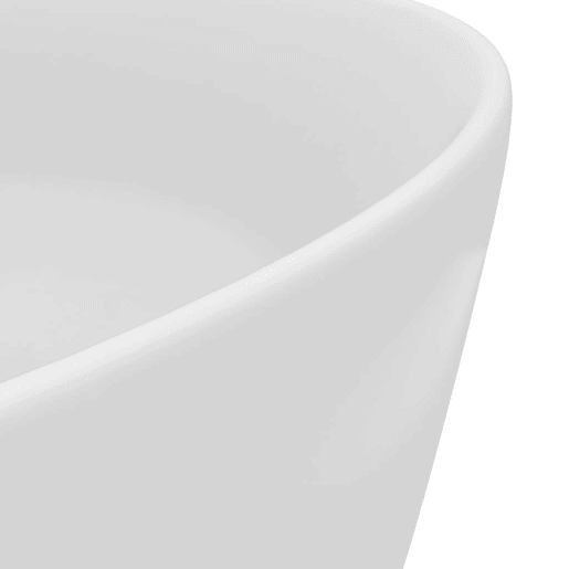 Lavatório - Lavabo - Pia de banheiro luxuoso redondo 40x15 cm cerâmica branco mate
