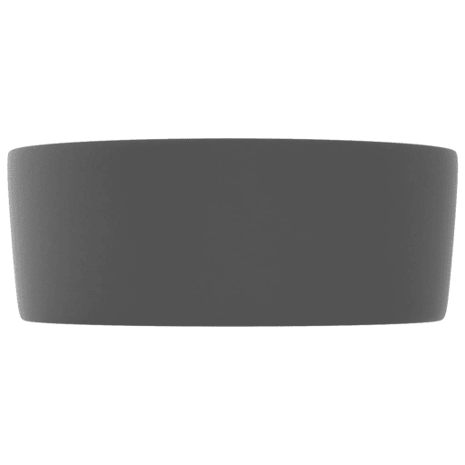 Lavatório - Lavabo - Pia de banheiro luxuoso redondo 40x15cm cerâmica cinzento-escuro mate