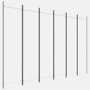 Biombo - Separador de Ambientes com 6 painéis 300x200 cm tecido branco