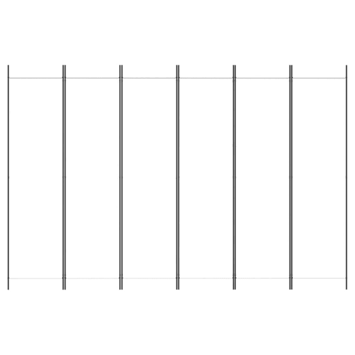 Biombo - Separador de Ambientes com 6 painéis 300x200 cm tecido branco Biombo - Separador de Ambientes com 6 painéis 300x200 cm tecido branco