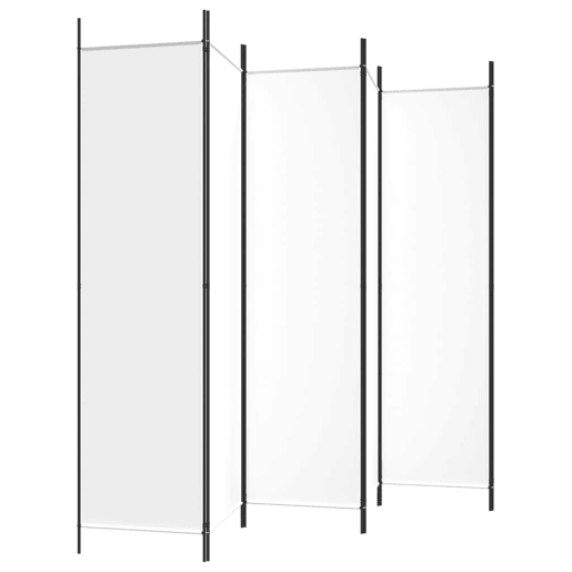 Biombo - Separador de Ambientes com 6 painéis 300x200 cm tecido branco Biombo - Separador de Ambientes com 6 painéis 300x200 cm tecido branco