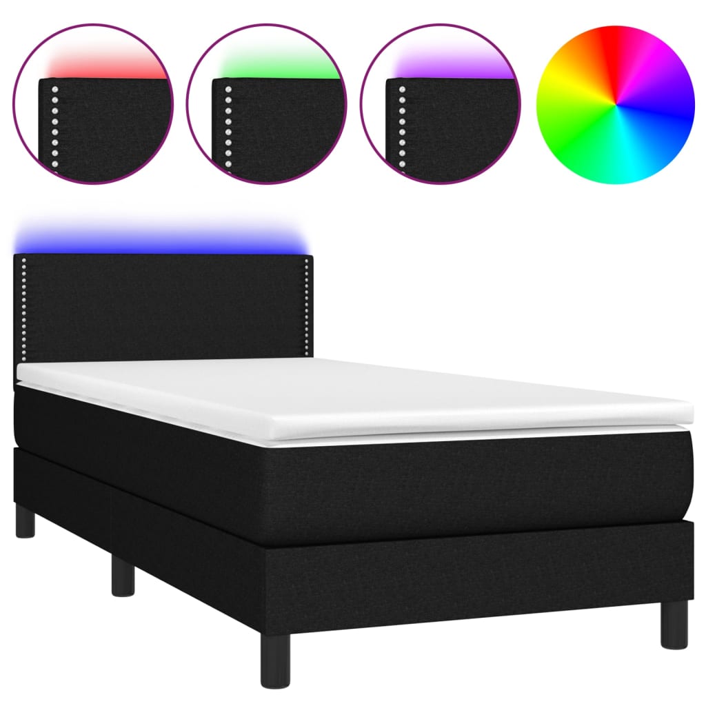 Cama box spring 90x200 Negro