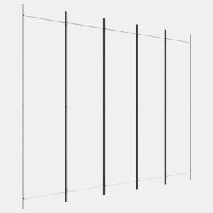 Biombo - Separador de Ambientes com 5 painéis 250x200 cm tecido branco