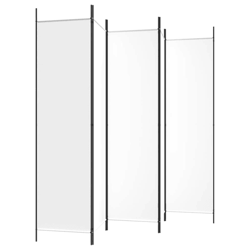 Biombo - Separador de Ambientes com 5 painéis 250x200 cm tecido branco Biombo - Separador de Ambientes com 5 painéis 250x200 cm tecido branco