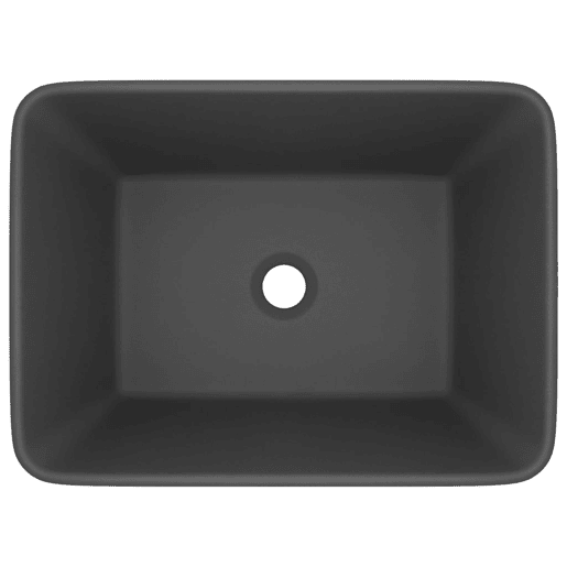 Lavatório - Lavabo - Pia de banheiro luxuoso 41x30x12 cm cerâmica cinzento-escuro mate
