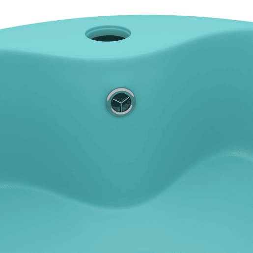 Lavatório - Lavabo - Pia de banheiro com extravasamento 36x13 cm cerâmica verde-claro mate