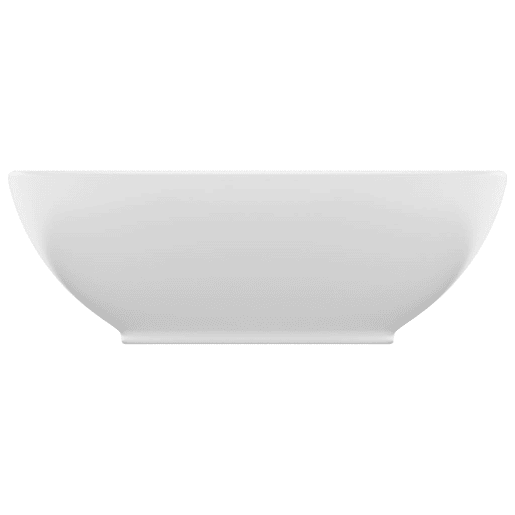 Lavatório - Lavabo - Pia de banheiro luxuoso formato oval 40x33 cm cerâmica branco mate