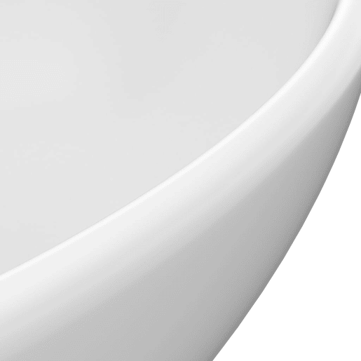 Lavatório - Lavabo - Pia de banheiro luxuoso formato oval 40x33 cm cerâmica branco mate