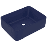 Lavatório - Lavabo - Pia de banheiro luxuoso 41x30x12 cm cerâmica azul-escuro mate