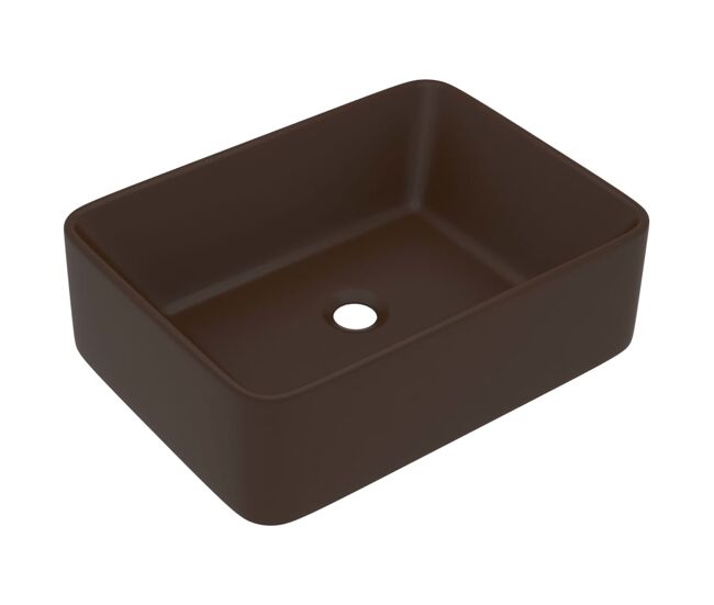 Lavabo - lavamanos de lujo cerámica marrón oscuro mate 41x30x12 cm