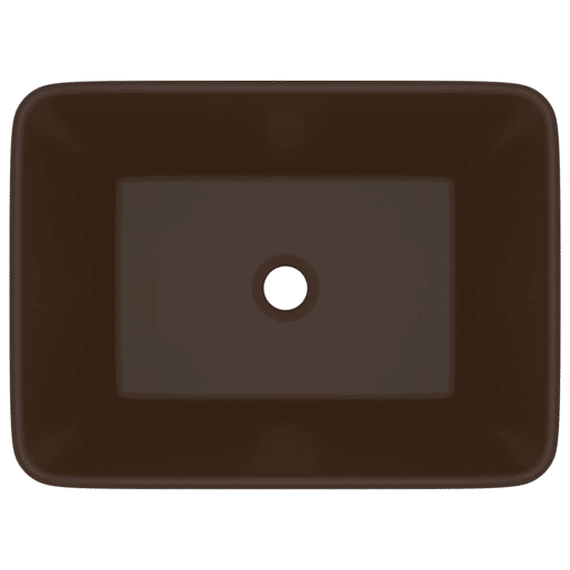 Lavatório - Lavabo - Pia de banheiro luxuoso 41x30x12 cm cerâmica castanho-escuro mate