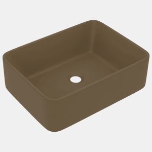 Lavatório - Lavabo - Pia de banheiro luxuoso 41x30x12 cm cerâmica creme mate