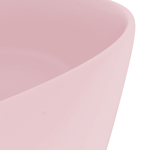 Lavatório - Lavabo - Pia de banheiro luxuoso redondo 40x15 cm cerâmica rosa mate