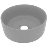 Lavatório - Lavabo - Pia de banheiro luxuoso redondo 40x15 cm cerâmica cinzento-claro mate