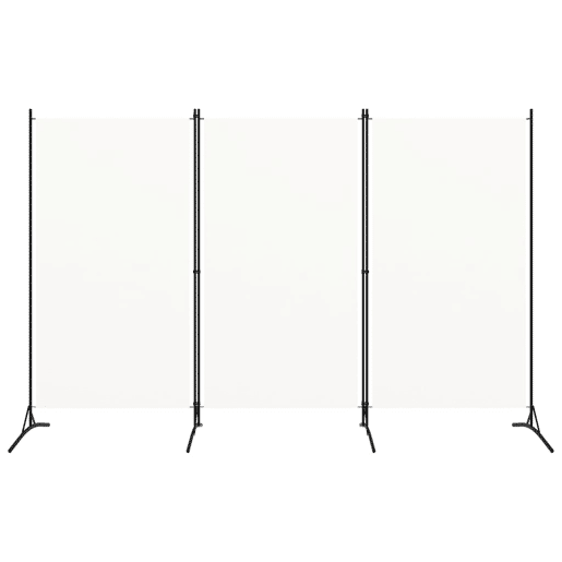 Biombo - Separador de Ambientes - Divisória de quarto com 3 painéis 260x180 cm tecido branco