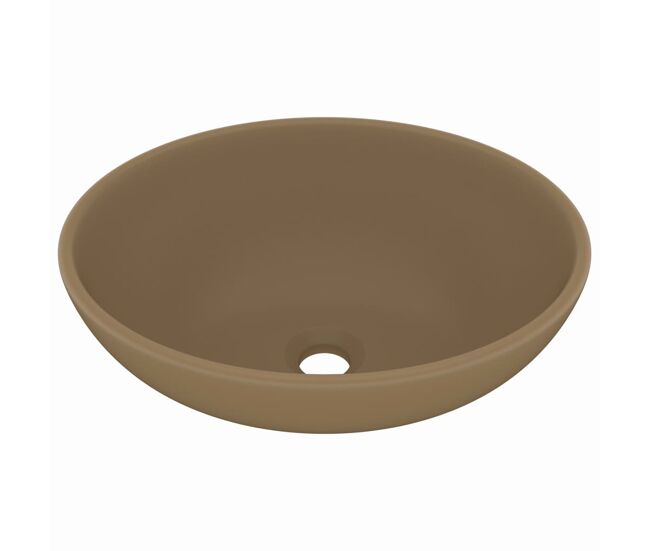 Lavabo - lavamanos de lujo ovalado cerámica crema mate 40x33 cm