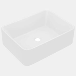 Lavatório - Lavabo - Pia de banheiro luxuoso 41x30x12 cm cerâmica branco mate