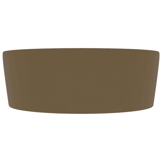 Lavatório - Lavabo - Pia de banheiro com extravasamento 36x13 cm cerâmica creme mate
