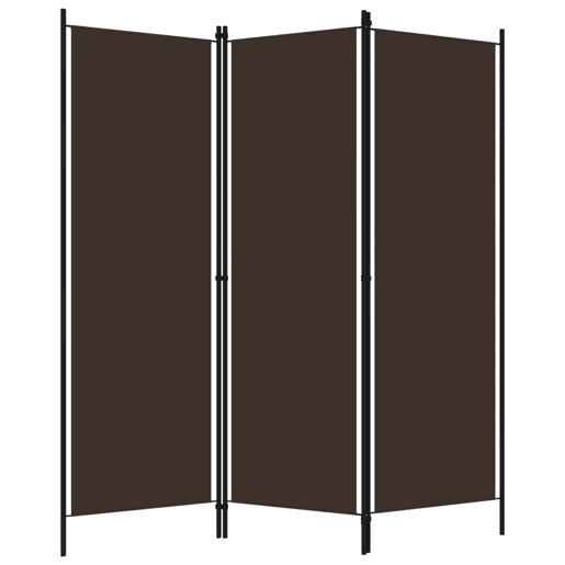 Biombo - Separador de Ambientes - Divisória de quarto com 3 painéis 150x180 cm castanho