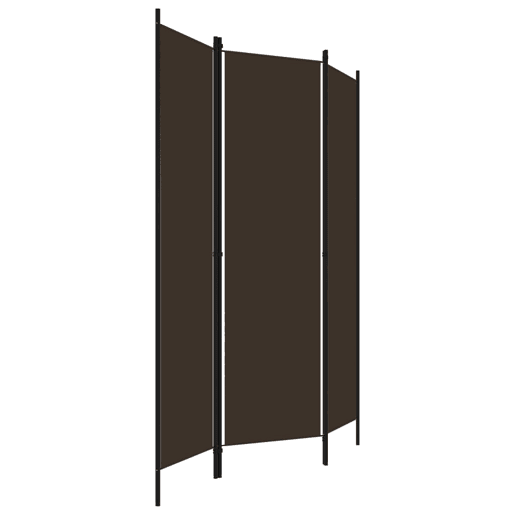 Biombo - Separador de Ambientes - Divisória de quarto com 3 painéis 150x180 cm castanho