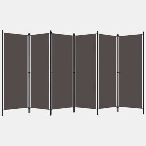 Biombo - Separador de Ambientes - Divisória de quarto com 6 painéis 300x180 cm antracite