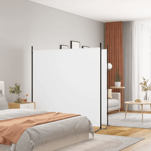 Biombo - Separador de Ambientes - Divisória com 2 painéis 348x180 cm tecido branco Biombo - Separador de Ambientes - Divisória com 2 painéis 348x180 cm tecido branco