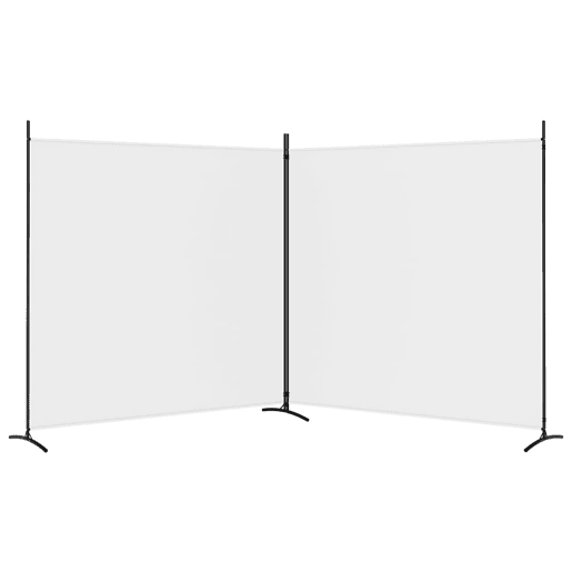 Biombo - Separador de Ambientes - Divisória com 2 painéis 348x180 cm tecido branco Biombo - Separador de Ambientes - Divisória com 2 painéis 348x180 cm tecido branco