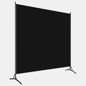 Biombo - Separador de Ambientes - Divisória com 1 painel 175x180 cm preto