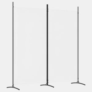 Biombo - Separador de Ambientes - Divisória de quarto com 2 painéis 175x180 cm tecido branco