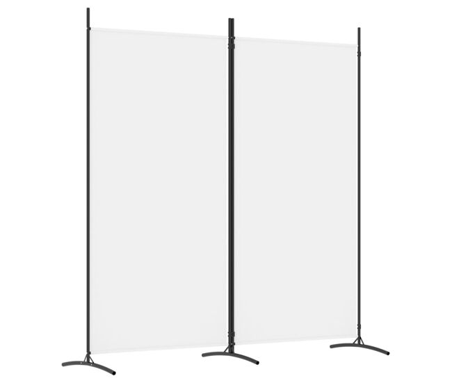 Biombo - separador divisor de 2 paneles de tela blanco 175x180 cm