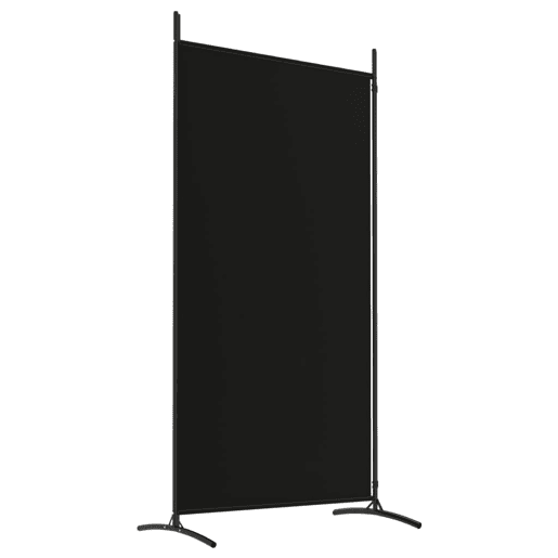 Biombo - Separador de Ambientes - Divisória de quarto com 2 painel 175x180 cm preto tecido