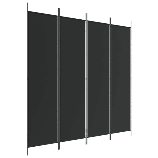 Biombo - Separador de Ambientes - Divisória com 4 painéis 200x200 cm tecido preto Biombo - Separador de Ambientes - Divisória com 4 painéis 200x200 cm tecido preto