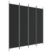 Biombo - Separador Divisor de 4 paneles Biombo - Separador Divisor de 4 paneles Negro