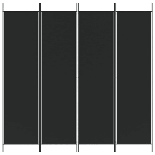 Biombo - Separador de Ambientes - Divisória com 4 painéis 200x200 cm tecido preto Biombo - Separador de Ambientes - Divisória com 4 painéis 200x200 cm tecido preto