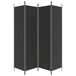 Biombo - Separador Divisor de 4 paneles Biombo - Separador Divisor de 4 paneles Negro