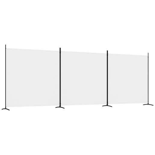 Biombo - Separador de Ambientes com 3 painéis 525x180 cm tecido branco