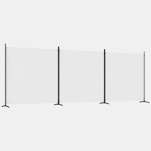 Biombo - Separador de Ambientes com 3 painéis 525x180 cm tecido branco