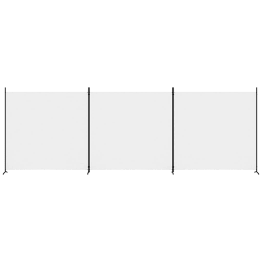 Biombo - Separador de Ambientes com 3 painéis 525x180 cm tecido branco